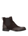 Tod's Man Ankle Boots Dark Brown Size 8 Leather In Brown