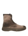 Tod's Man Ankle Boots Khaki Size 8 Leather In Beige