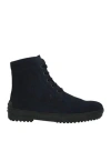 Tod's Man Ankle Boots Midnight Blue Size 9 Leather