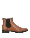 Tod's Man Ankle Boots Tan Size 7 Leather In Brown