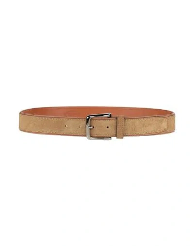 Tod's Man Belt Camel Size 36 Leather In Sand