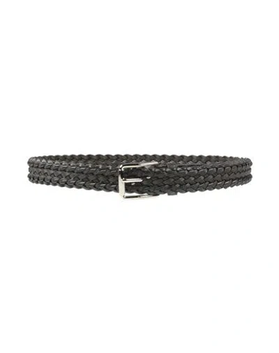 Tod's Man Belt Dark Brown Size 36 Leather In Black