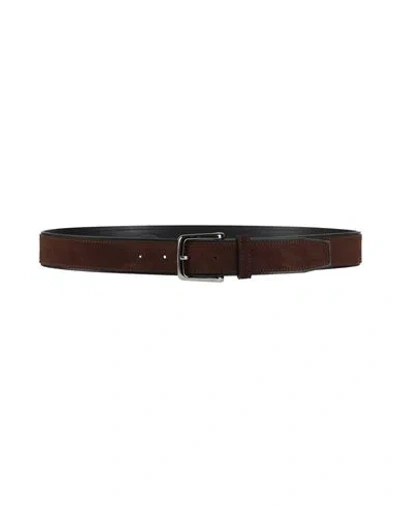 Tod's Man Belt Dark Brown Size 38 Leather