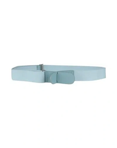 Tod's Man Belt Light Blue Size 32 Textile Fibers, Leather