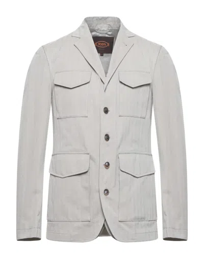 Tod's Man Blazer Beige Size 44 Cotton