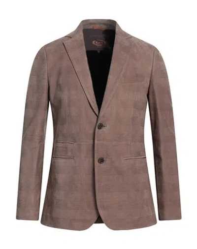 Tod's Man Blazer Light Brown Size 40 Lambskin In Beige