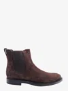 Tod's Suede Finish Chelsea Ankle Boots With Elastic Side Panels In Brown