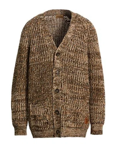 Tod's Man Cardigan Camel Size Xl Virgin Wool In Neutral