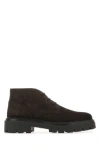 TOD'S TOD'S MAN DARK BROWN SUEDE LACE-UP SHOES
