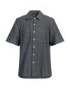 Tod's Man Denim Shirt Blue Size 40 Cotton, Elastane In Blue