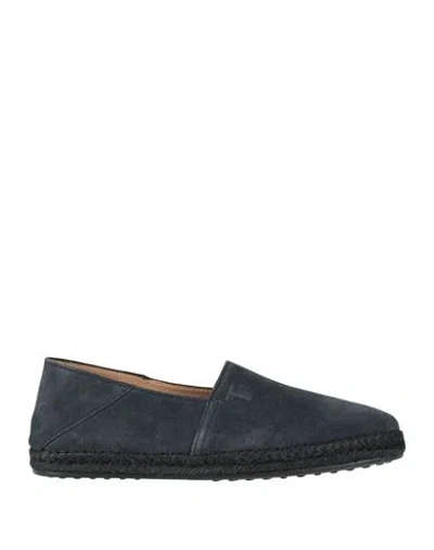 Tod's Man Espadrilles Midnight Blue Size 9 Leather