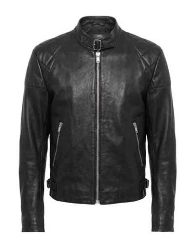 Tod's Man Jacket Black Size 40 Leather