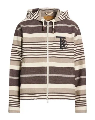 Tod's Man Jacket Dark Brown Size 42 Cotton, Polyester, Cow Leather