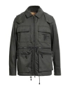 Tod's Man Jacket Dark Green Size 42 Polyester, Cotton, Lambskin In Green