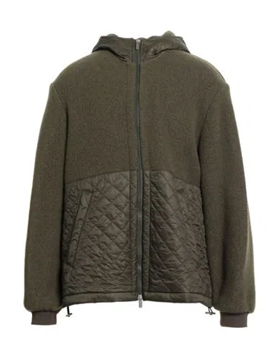 Tod's Man Jacket Military Green Size 40 Cashmere, Virgin Wool, Polyamide, Cotton, Elastane