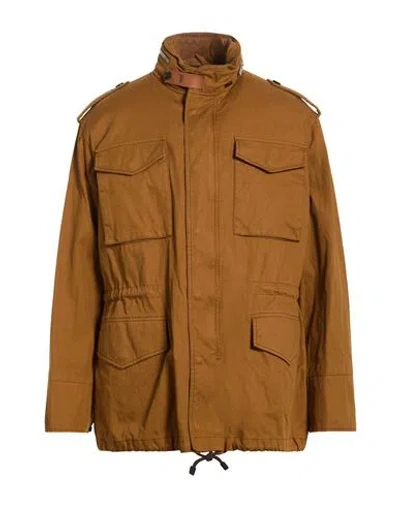 Tod's Man Jacket Tan Size 42 Cotton, Linen In Brown