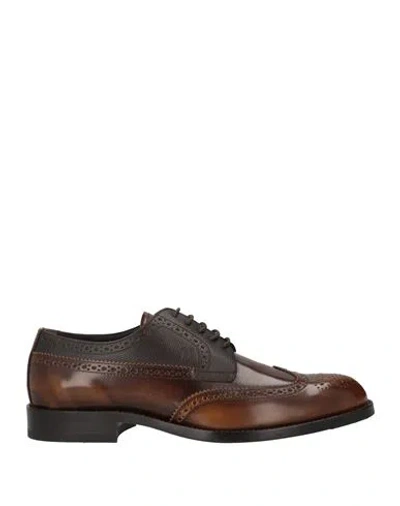 Tod's Man Lace-up Shoes Brown Size 7 Leather
