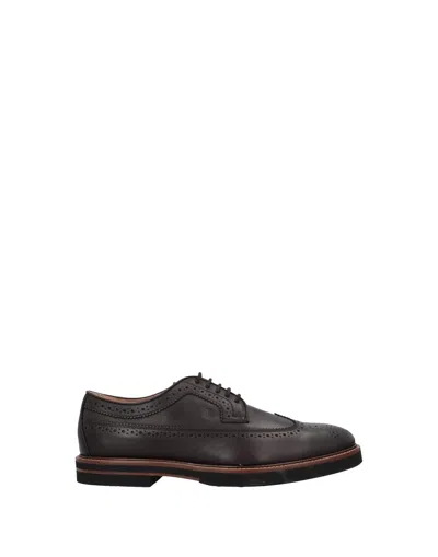 Tod's Man Lace-up Shoes Dark Brown Size 7 Soft Leather