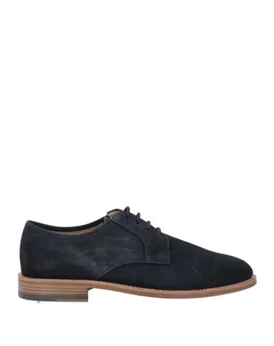 Tod's Man Lace-up Shoes Midnight Blue Size 6.5 Leather
