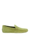 Tod's Man Loafers Lime Green Size 9 Leather In Green