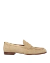 Tod's Man Loafers Beige Size 10.5 Leather In Sand