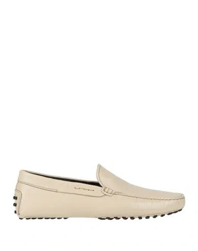 Tod's Man Loafers Beige Size 9 Soft Leather