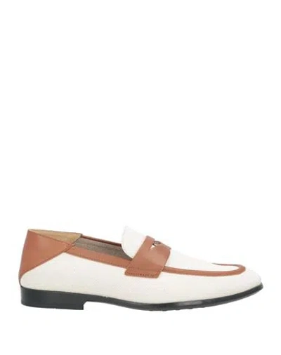 Tod's Man Loafers Beige Size 9 Textile Fibers, Soft Leather
