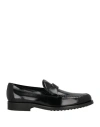Tod's Leather Loafer With T-timeless Detail In Black