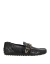 Tod's Man Loafers Black Size 13 Leather In Black