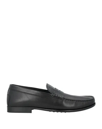 Tod's Man Loafers Black Size 8.5 Soft Leather
