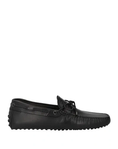 Tod's Man Loafers Black Size 8 Leather In Black