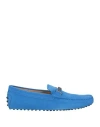 Tod's Man Loafers Bright Blue Size 6.5 Leather