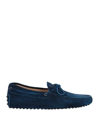 Tod's Man Loafers Bright Blue Size 7 Calfskin