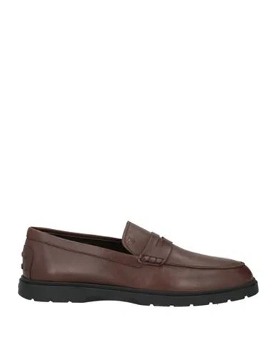 Tod's Man Loafers Brown Size 12 Leather