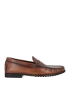 Tod's Man Loafers Brown Size 7.5 Leather