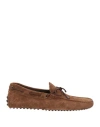 Tod's Man Loafers Brown Size 8 Leather