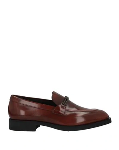 Tod's Man Loafers Brown Size 11.5 Soft Leather