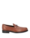 Tod's Man Loafers Brown Size 8.5 Soft Leather In Brown