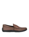 Tod's Man Loafers Brown Size 9 Leather In Brown