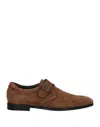 Tod's Man Loafers Camel Size 8 Leather In Beige