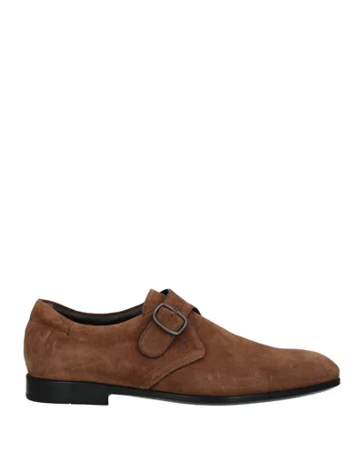 Tod's Man Loafers Camel Size 8 Leather In Beige