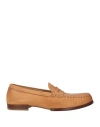 Tod's Man Loafers Camel Size 8 Leather In Beige