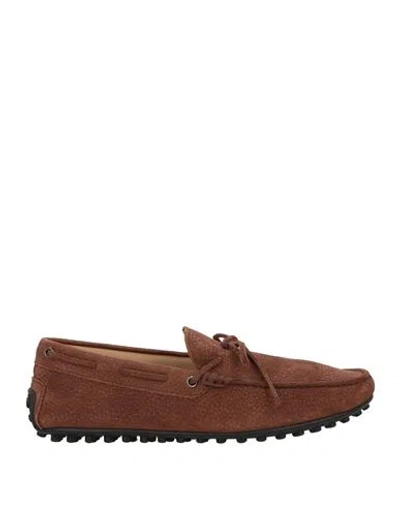 Tod's Man Loafers Chocolate Brown Size 8.5 Leather