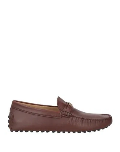 Tod's Man Loafers Chocolate Brown Size 9 Leather