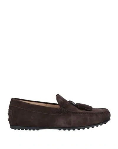 Tod's Man Loafers Chocolate Brown Size 9 Leather