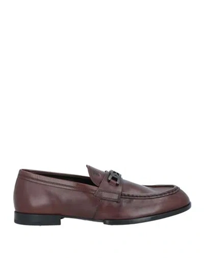 Tod's Man Loafers Chocolate Brown Size 9 Leather