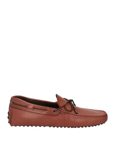 Tod's Man Loafers Chocolate Brown Size 9 Leather
