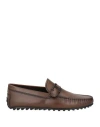 Tod's Man Loafers Chocolate Brown Size 9 Soft Leather