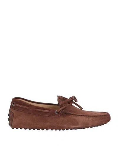 Tod's Man Loafers Chocolate Brown Size 7 Leather