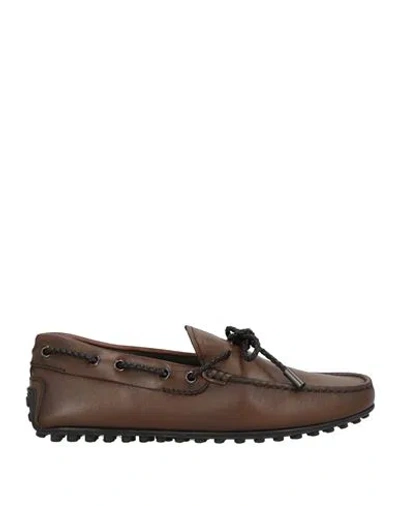 Tod's Man Loafers Dark Brown Size 6.5 Leather